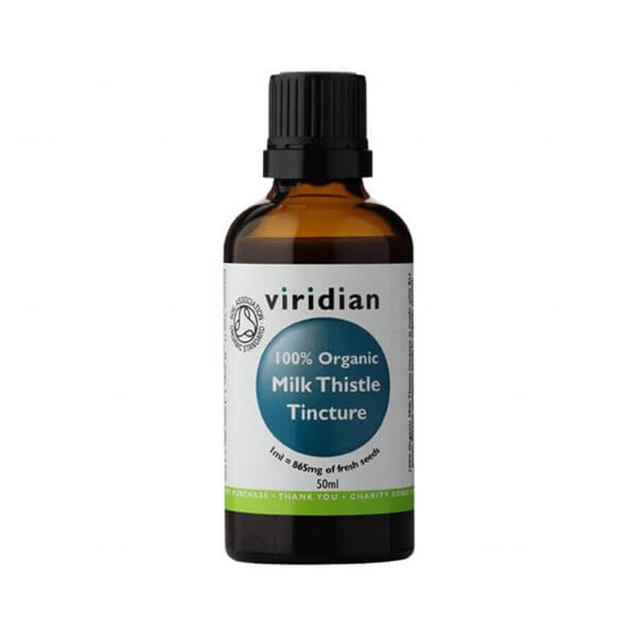 Viridian 100% Organic Milk Thistle Tincture, thistle, organic drops, 50 ml