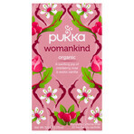 Pukka Womankind Organic, ceai de fructe și plante, merișor și trandafir, aromat, 1,5 g x 20 pliculețe