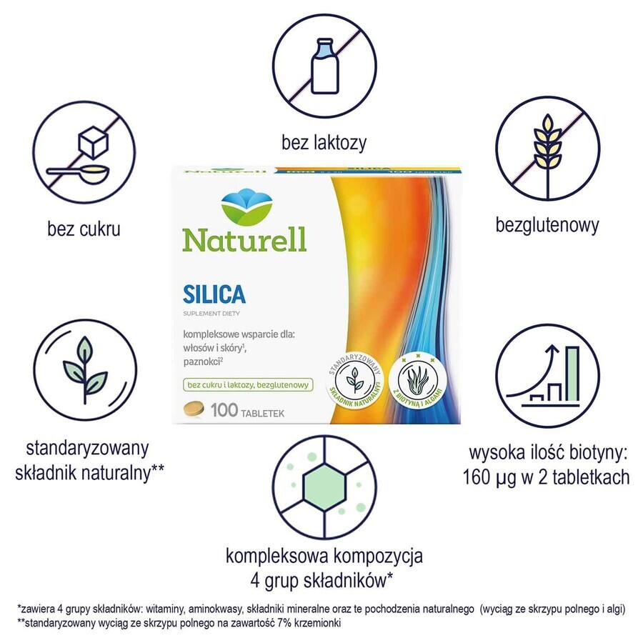 Naturell Silica, 100 compresse