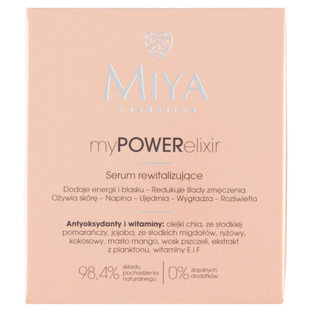 Miya myPOWERelixir, ser revitalizant pentru față, 50 ml