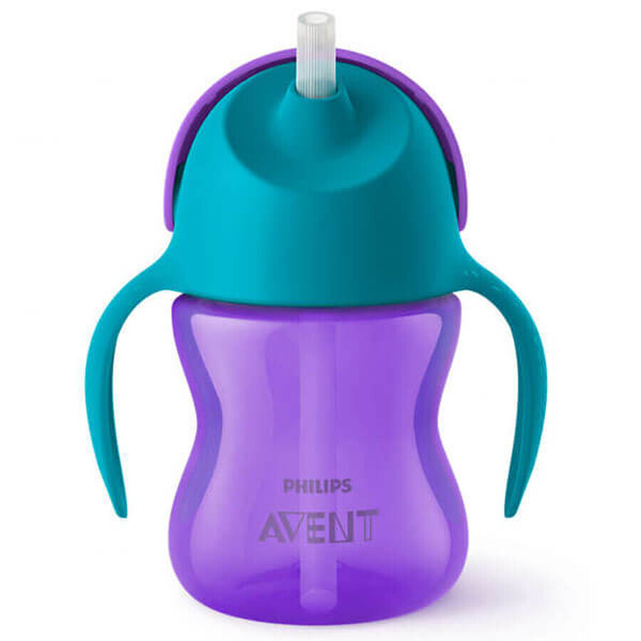 Avent, gobelet avec paille et poignées, violet, SCF796/02, à partir de 9 mois, 200 ml