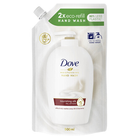 Dove, vloeibare zeep, Nourishing Silk, bouillon, 500 ml