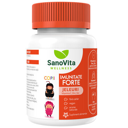 Gelées de vitamines pour enfants Immunity Forte, 30 pièces, Sanovita Wellness