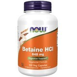 Now Foods Betaine HCl 648 mg, 120 gélules végétales