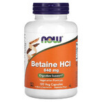 Now Foods Betaine HCl 648 mg, 120 vegetarian capsules