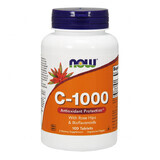 Now Foods C-1000, vitamine C + cynorrhodon + bioflavonoïdes, 100 comprimés