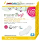 Masmi Natural Cotton Serviettes hygiéniques en coton biologique, douces, avec ailettes, de jour, ultra-minces, 10 pièces