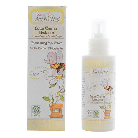 Anthyllis Baby, crème lactée hydratante à l'aloe vera et aux extraits d'algues, dès 1 mois, 100 ml