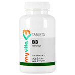 MyVita Vitamine B3, niacine 50 mg, 250 comprimés