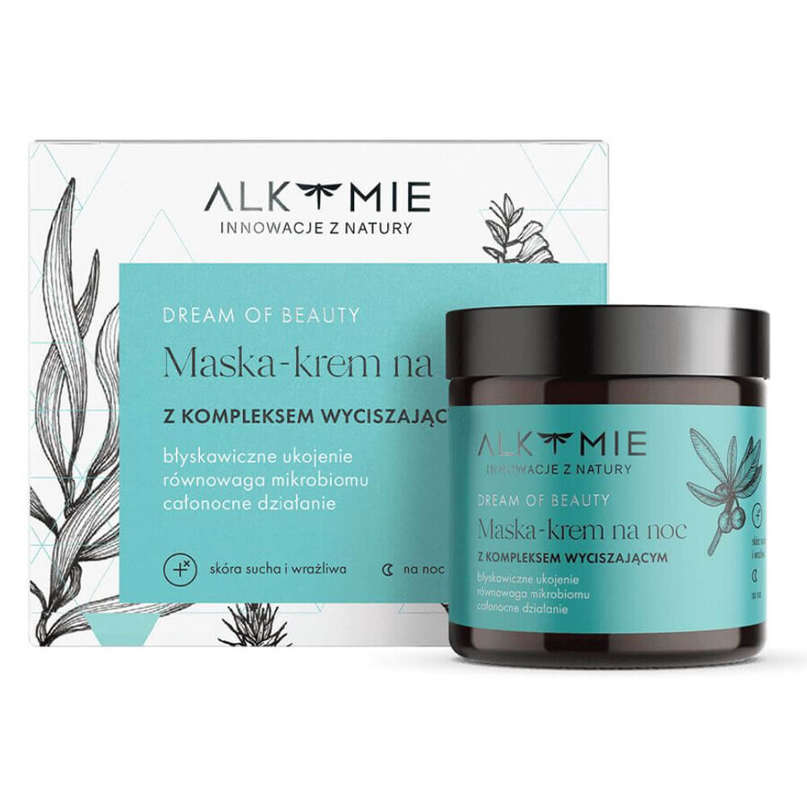 Alkmie Rêve de beauté, calmant, masque crème de nuit, 60 ml