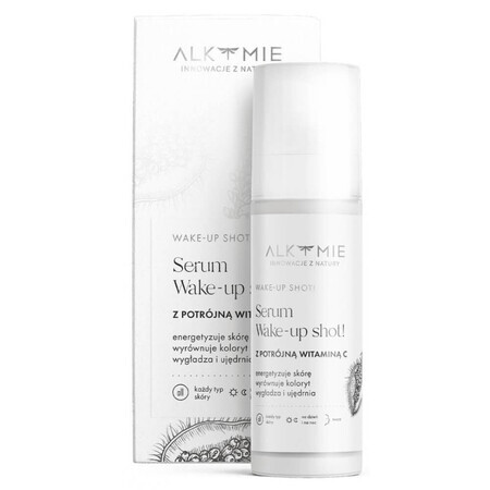 Alkmie Snow White Wake-up shot, sérum pour le visage avec triple vitamine C, 30 ml