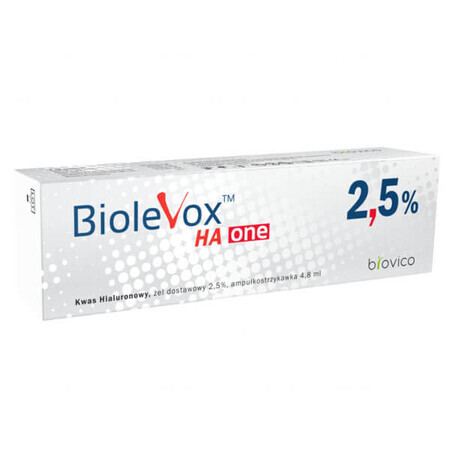 Biolevox HA One 2,5%, gel injectable, seringue de 4,8 ml x 1 ampoule