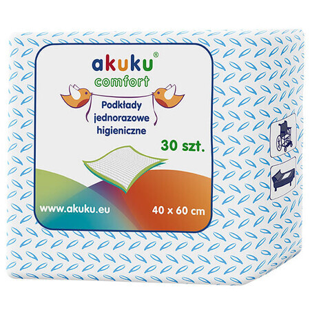 AKUKU, disposable sanitary pads, 40 x 60 cm, 30 pcs