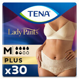 Tena Lady Pants Creme, culotte absorbante, taille M, 75-105 cm, Plus, 30 pièces