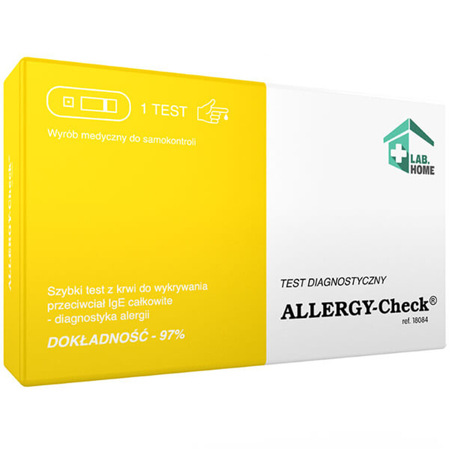 LabHome Allergy-Check, Bluttest für IgE-Antikörper, Allergiediagnose, 1 Stück