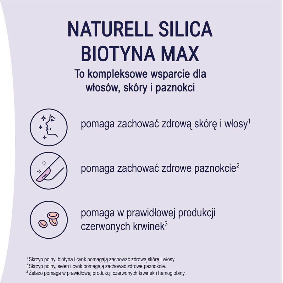 Naturell Silica Biotin Max, 60 compresse