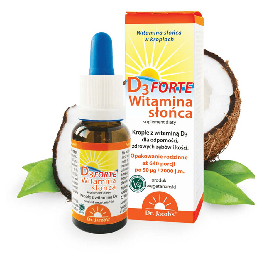 Dr Jacob's D3 Forte Sunshine Vitamin Drops, 20 ml