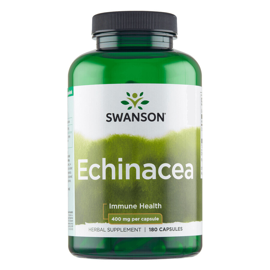 Swanson Echinacea 400 mg, bleuet pourpre, 180 gélules