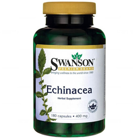 Swanson Echinacea 400 mg, bleuet pourpre, 180 gélules