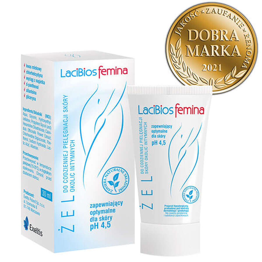 Lacibios Femina, gel quotidien pour les soins intimes, 30 ml