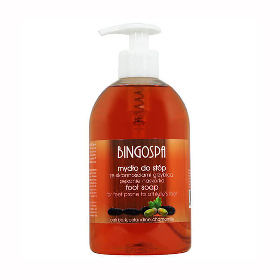 Bingospa, savon pour les pieds sujet aux teignes et aux gerçures de l'épiderme, 500 ml