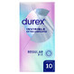 Durex Invisible, pr&#233;servatifs extra humidifi&#233;s, super fins, 10 pi&#232;ces