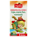 Apotheke Tilleul, Sureau, Camomille Bio, tisane pour bébés à partir de 9 mois, 1,5 g x 20 sachets