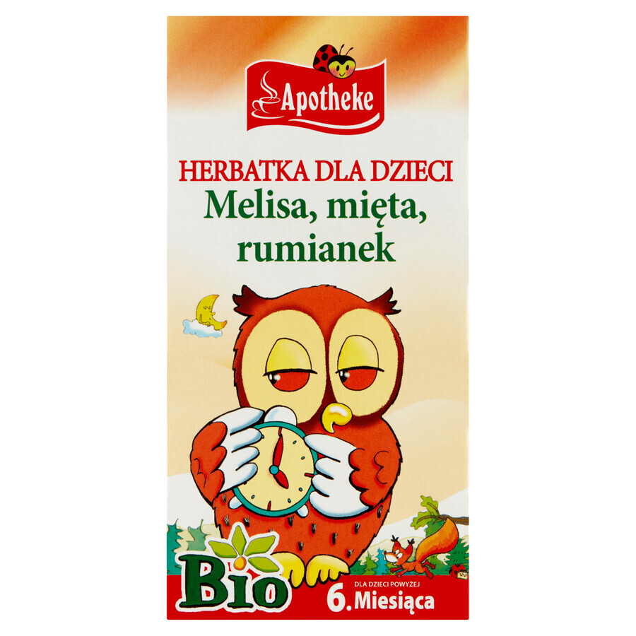 Apotheke Calming Bio, tisane pour enfants de plus de 6 mois, 1,5 g x 20 sachets