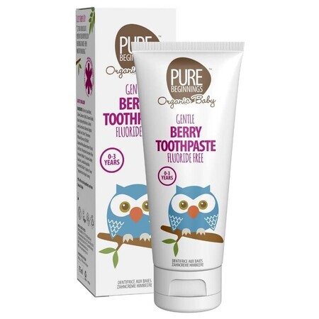 Pure Beginnings Organic Baby, dentifrice au xylitol, goût framboise mûre, 75 ml