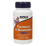 Now Foods Curcuma et Broméline, curcuma et broméline, 90 gélules