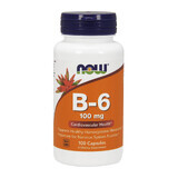 Now Foods B-6 100 mg, vitamine B6, 100 gélules