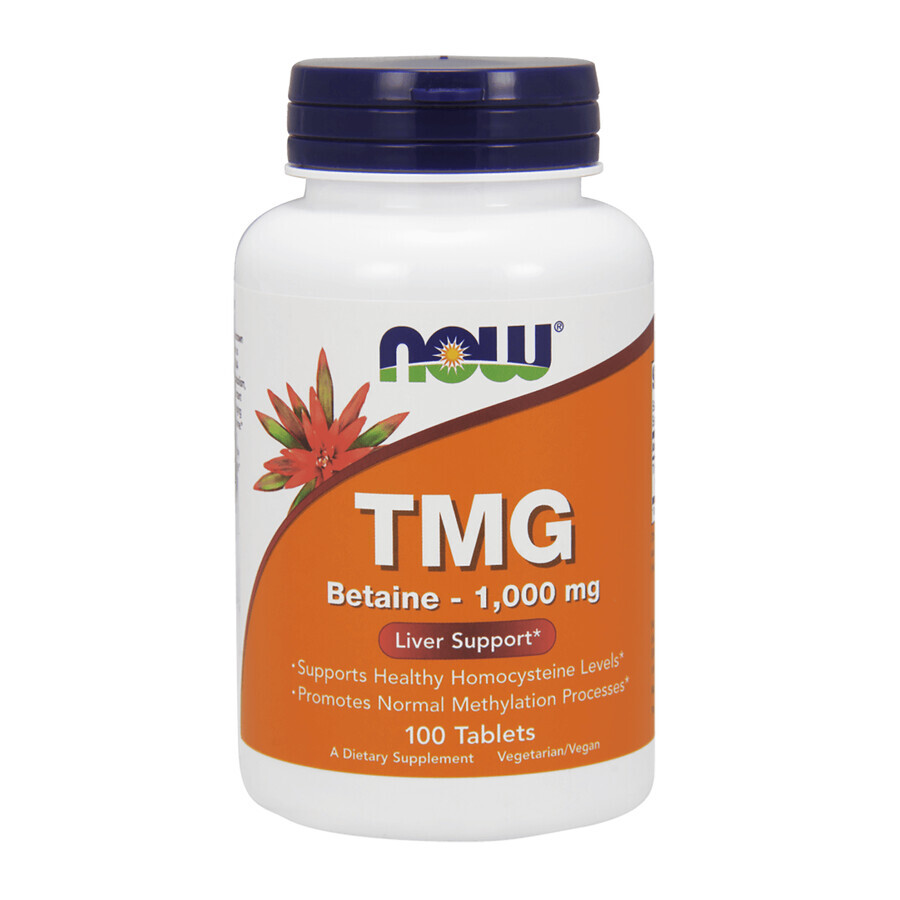 Now Foods TMG, bétaïne 1000 mg, 100 comprimés