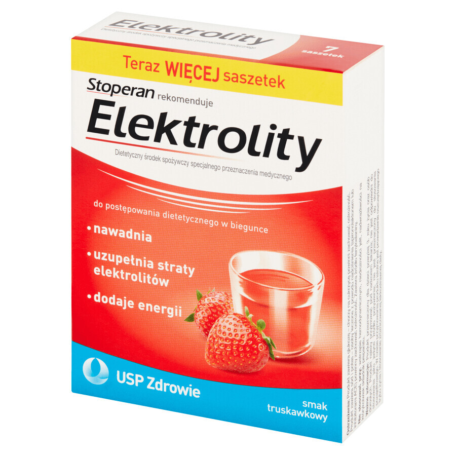 Electrolytes, goût fraise, 7 sachets