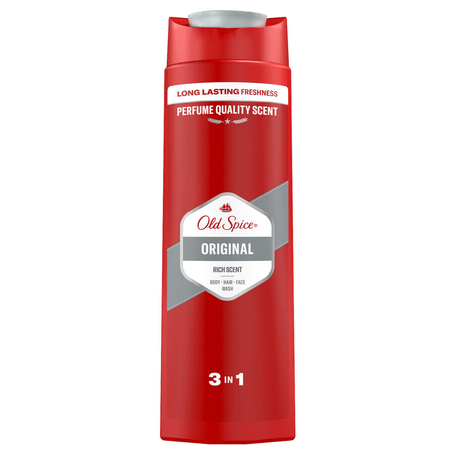 Old Spice, gel douche 3 en 1 pour le corps, les cheveux et le visage, Original 400 ml