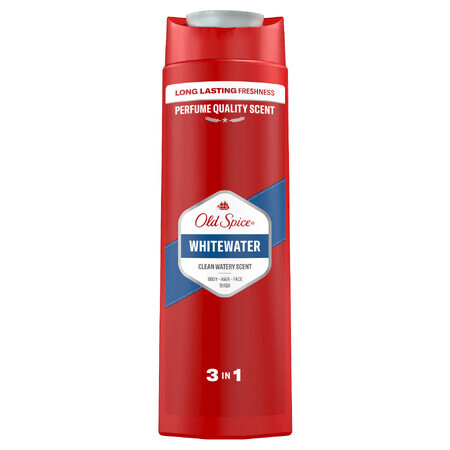 Old Spice, 3 in 1 shower gel for body, hair and face, Whitewater, 400 ml