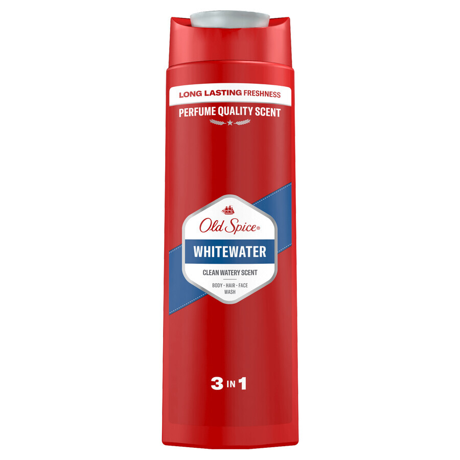 Old Spice, 3 in 1 shower gel for body, hair and face, Whitewater, 400 ml