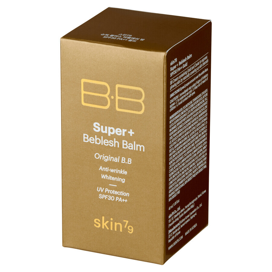 Skin79, BB Super + Beblesh Balm Gold, Face Toning Cream, SPF 30 PA + + +, 40 ml