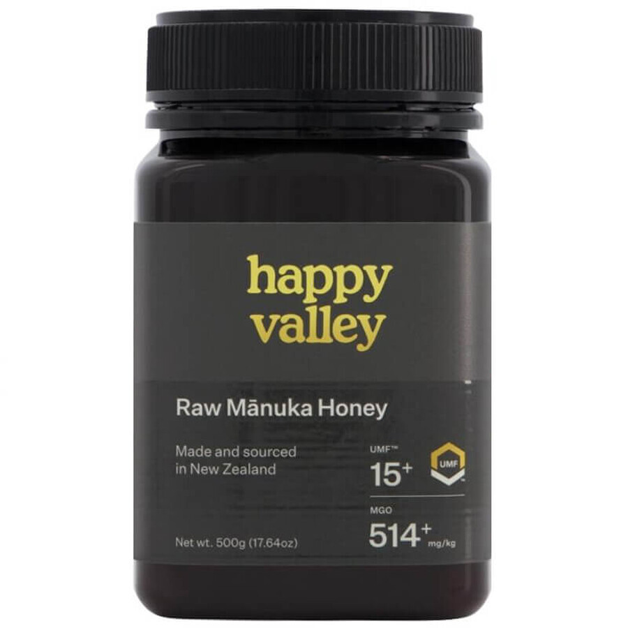 Happy Valley, miel de Manuka UMF 15+, 500 g