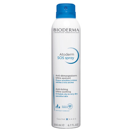 Bioderma Atoderm SOS, spray para el picor de la piel, 200 ml