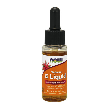 Now Foods Natural E-Liquid, vitamine E, gouttes, 30 ml