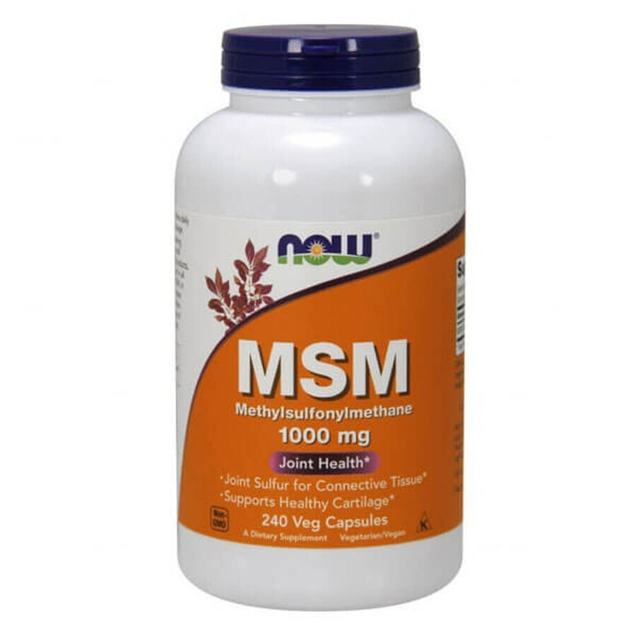 Now Foods MSM 1000 mg, méthylsulfonylméthane, 240 gélules