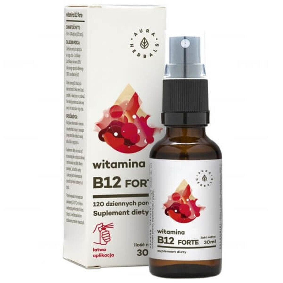 Aura Herbals Vitamine B12 Forte, aérosol, 30 ml