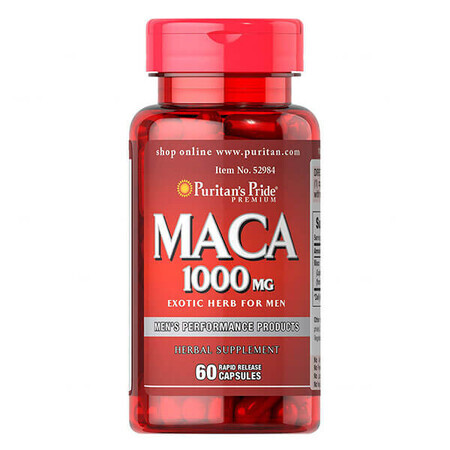 Puritans Pride Maca 1000 mg, 60 gélules