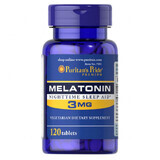 Puritans Pride, Melatonin 3 mg, 120 Tabletten