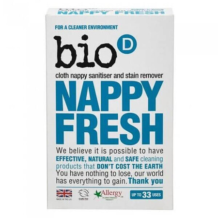 Bio-D Nappy Fresh, additif en poudre pour couches, 500 g