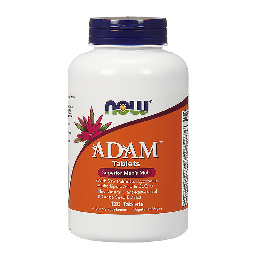 Now Foods Adam, multivitamines pour hommes, 120 comprimés