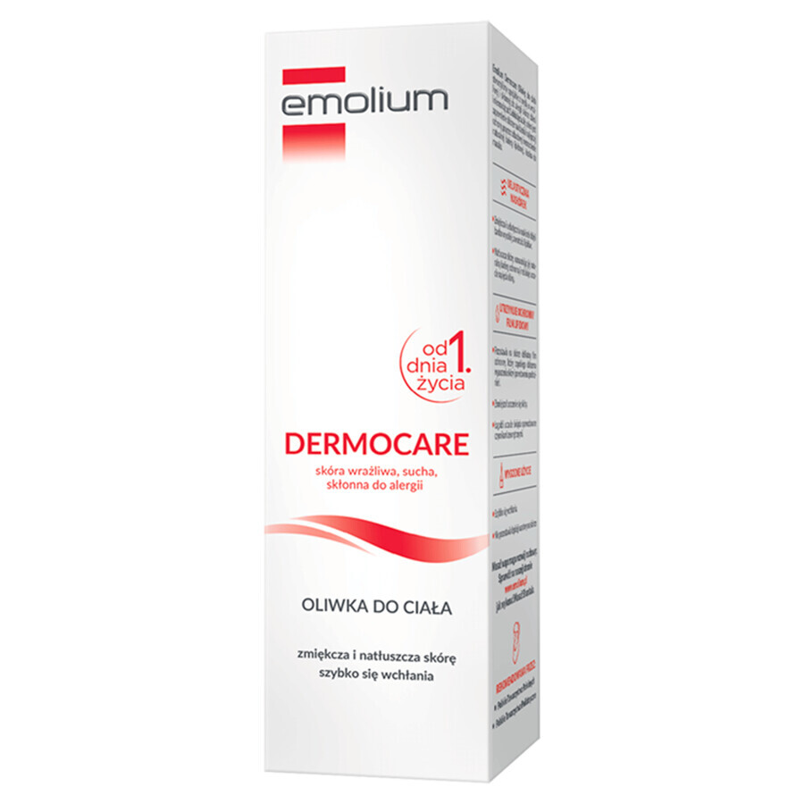 Emolium Dermocare, huile corporelle pour bébés et enfants dès le premier jour, 175 ml