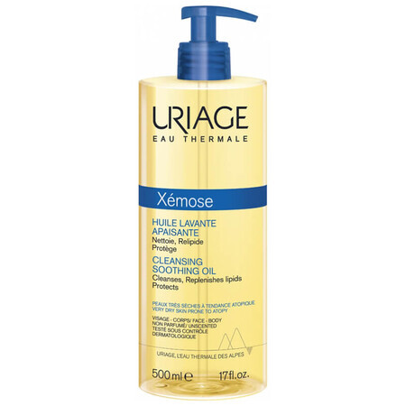 Uriage Xemose, huile pour le bain et la douche, 500 ml