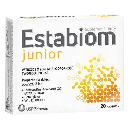 Estabiom Junior, pour les enfants de plus de 3 ans, 20 gélules