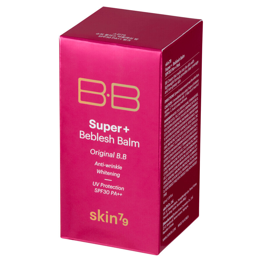 Skin79 BB Hot Pink Super+ Beblesh Balm, gezichtsversterkende crème, SPF 30, 40 g